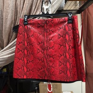 Alice Olivia Showroom Leather Skirt